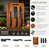 Kitchen Knife Set with Wood Chopping